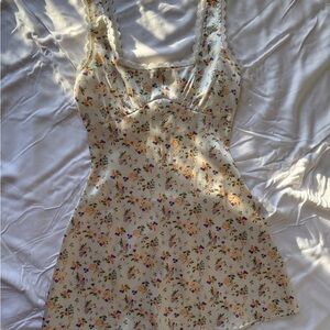 White Fox Boutique Cream Babydoll Mini Dress